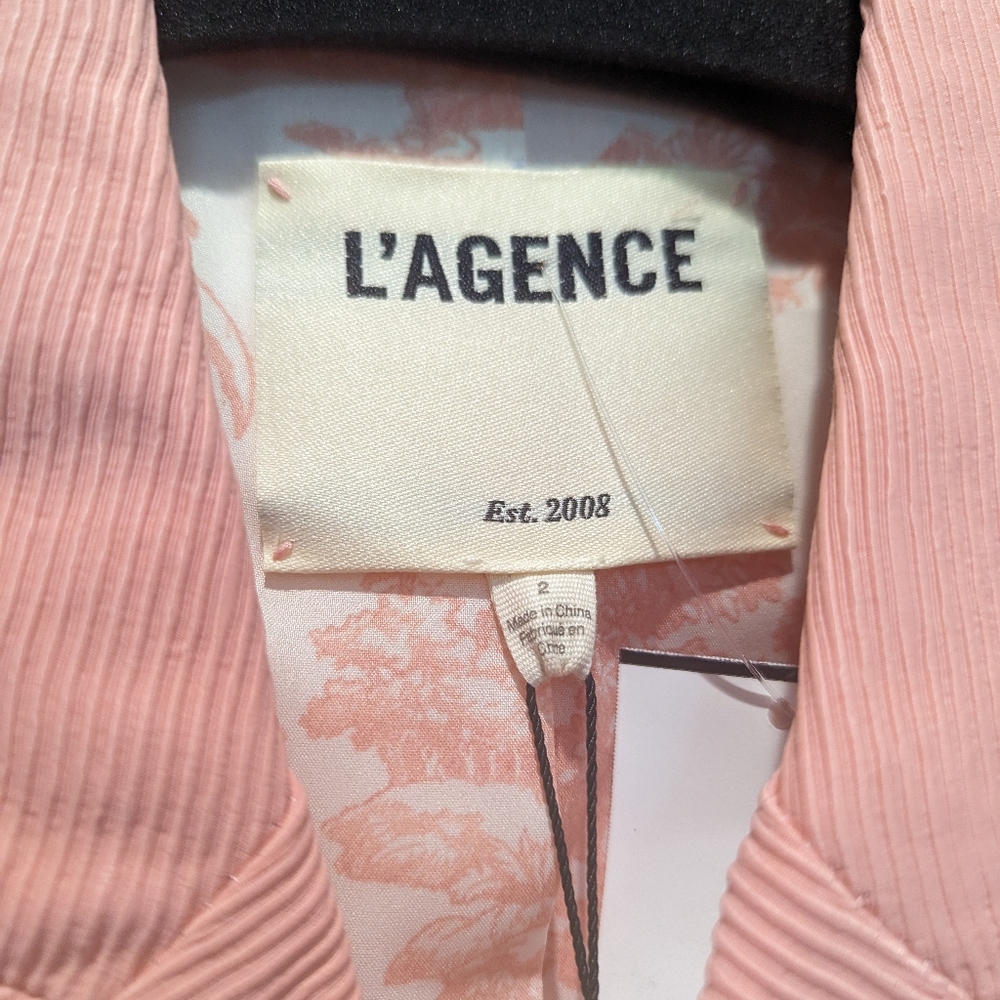 L'Agence Kenzie Cotton-Blend Double-Breasted Blazer - Picture 2 of 6